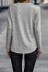 Relaxed Crew Neck Side Button Detail Knit Top