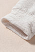 Relaxed Crinkle Texture Button Front Henley Hoodie