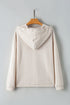 Relaxed Crinkle Texture Button Front Henley Hoodie