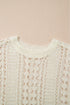 Relaxed Crochet Style Open Stitch Pullover Sweater
