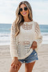 Relaxed Crochet Style Open Stitch Pullover Sweater