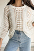 Relaxed Crochet Style Open Stitch Pullover Sweater