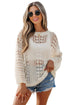 Relaxed Crochet Style Open Stitch Pullover Sweater