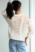 Relaxed Crochet Style Open Stitch Pullover Sweater