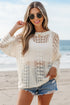Relaxed Crochet Style Open Stitch Pullover Sweater
