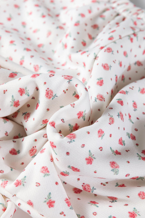 Relaxed Ditsy Floral Print Kangaroo Pocket Pullover Hoodie