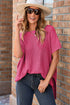 Relaxed Dolman Sleeve Ribbed Knit Pullover Sweater