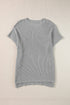 Relaxed Dolman Sleeve Ribbed Knit Pullover Sweater