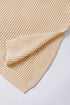 Relaxed Dolman Sleeve Ribbed Knit Pullover Sweater