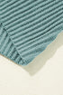 Relaxed Dolman Sleeve Ribbed Knit Pullover Sweater