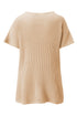 Relaxed Dolman Sleeve Ribbed Knit Pullover Sweater