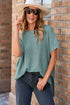 Relaxed Dolman Sleeve Ribbed Knit Pullover Sweater