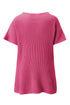 Relaxed Dolman Sleeve Ribbed Knit Pullover Sweater