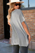 Relaxed Dolman Sleeve Ribbed Knit Pullover Sweater