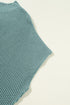 Relaxed Dolman Sleeve Ribbed Knit Pullover Sweater