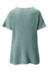 Relaxed Dolman Sleeve Ribbed Knit Pullover Sweater