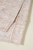 Relaxed Drawstring Cowl Neck Split Hem Long Sleeve Top