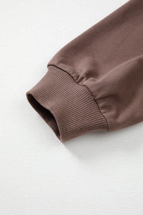 Relaxed Drop Shoulder Color Block Sleeve Pullover Sweatshirt