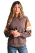 Relaxed Drop Shoulder Color Block Sleeve Pullover Sweatshirt