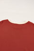 Relaxed Drop Shoulder Contrast Trim Crew Neck Sweatshirt