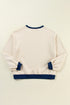 Relaxed Drop Shoulder Contrast Trim Crew Neck Sweatshirt