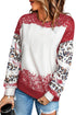 Relaxed Drop Shoulder Leopard Tie Dye Print Sweatshirt