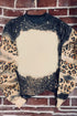 Relaxed Drop Shoulder Leopard Tie Dye Print Sweatshirt