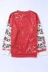 Relaxed Drop Shoulder Leopard Tie Dye Print Sweatshirt