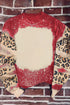 Relaxed Drop Shoulder Leopard Tie Dye Print Sweatshirt