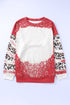 Relaxed Drop Shoulder Leopard Tie Dye Print Sweatshirt