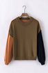 Relaxed Exposed Seam Balloon Sleeve Knit Sweater