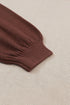 Relaxed Exposed Seam Balloon Sleeve Knit Sweater
