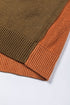 Relaxed Exposed Seam Balloon Sleeve Knit Sweater