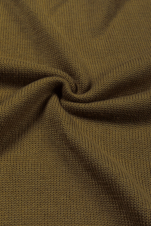 Relaxed Exposed Seam Balloon Sleeve Knit Sweater