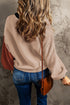 Relaxed Exposed Seam Balloon Sleeve Knit Sweater