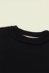 Relaxed Exposed Seam Balloon Sleeve Knit Sweater