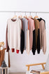 Relaxed Exposed Seam Balloon Sleeve Knit Sweater