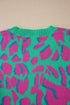 Relaxed Fit Abstract Animal Pattern Knit Sweater