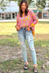 Relaxed Fit Abstract Animal Pattern Knit Sweater