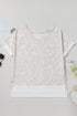 Relaxed Fit Abstract Animal Print V Neck Top