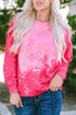 Relaxed Fit Abstract Splatter Print Crew Neck Sweatshirt