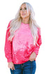 Relaxed Fit Abstract Splatter Print Crew Neck Sweatshirt