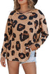 Relaxed Fit Animal Print Raglan Pocket Top