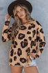 Relaxed Fit Animal Print Raglan Pocket Top