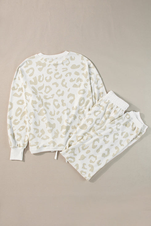 Relaxed Fit Animal Print Two Piece Lounge Set