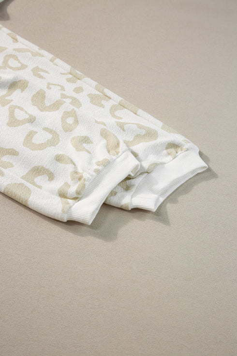 Relaxed Fit Animal Print Two Piece Lounge Set