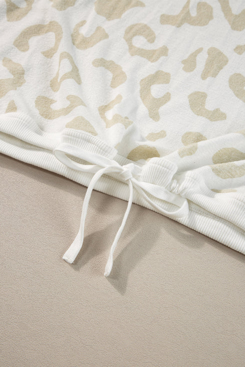 Relaxed Fit Animal Print Two Piece Lounge Set