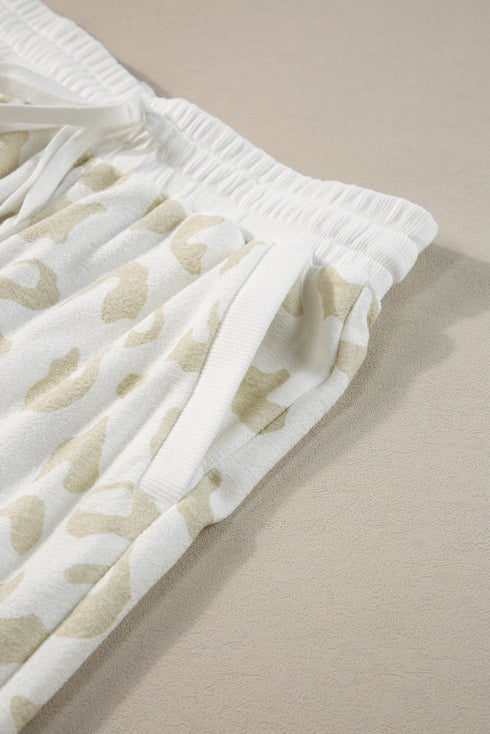 Relaxed Fit Animal Print Two Piece Lounge Set