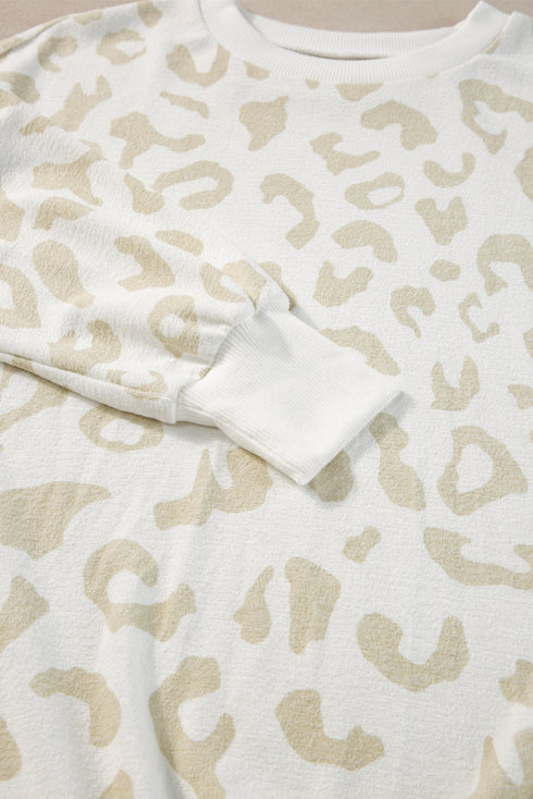 Relaxed Fit Animal Print Two Piece Lounge Set