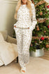 Relaxed Fit Animal Print Two Piece Lounge Set